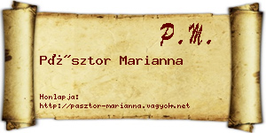 Pásztor Marianna névjegykártya