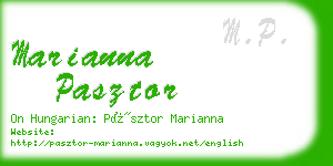 marianna pasztor business card